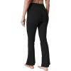 imageYogalicious Flared 78 Legging High Waisted Bootcut Tummy Control Wide Leg Pants for WomenBlack