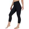 imageYogalicious High Waist Buttery Soft Lightweight Capri Leggings High Rise Workout Yoga Pants for WomenBlack Lux 2 Pack