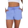 imageYogalicious Relaxed Fit Running Short 3quot Athletic 2in1 Inner Lining Lightweight Short with Drawstring and Pockets for WomenDeep Periwinkle