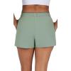 imageYogalicious Relaxed Fit Running Short 3quot Athletic 2in1 Inner Lining Lightweight Short with Drawstring and Pockets for WomenLily Pad