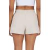 imageYogalicious Relaxed Fit Running Short 3quot Athletic 2in1 Inner Lining Lightweight Short with Drawstring and Pockets for WomenMist Sand