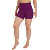 imageYogalicious Womens 5 7 High Waisted Biker Shorts Squat Proof Workout Yoga Short 2 PackPlum CaspiaBlack 5 Elastic Free