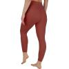 imageYogalicious Womens High Waisted Yoga Legging Elastic Free Squat Proof Ankle Length Lux Workout PantCinnabar