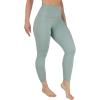 imageYogalicious Womens High Waisted Yoga Legging Elastic Free Squat Proof Ankle Length Lux Workout PantGreen Milieu
