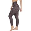 imageYogalicious Womens High Waisted Yoga Legging Elastic Free Squat Proof Ankle Length Lux Workout PantSexy Leopard Brown