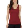 imageYogalicious Womens Lightweight Tank Top Soft Racerback Workout Yoga Sleeveless Quick Dry TopBurnt AmberBlack