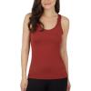 imageYogalicious Womens Lightweight Tank Top Soft Racerback Workout Yoga Sleeveless Quick Dry TopEarthen RedBlack