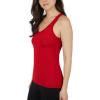imageYogalicious Womens Lightweight Tank Top Soft Racerback Workout Yoga Sleeveless Quick Dry TopScorpio RedBlack