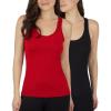 imageYogalicious Womens Lightweight Tank Top Soft Racerback Workout Yoga Sleeveless Quick Dry TopScorpio RedBlack