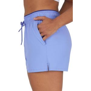 imageYogalicious Relaxed Fit Running Short 3quot Athletic 2in1 Inner Lining Lightweight Short with Drawstring and Pockets for WomenDeep Periwinkle