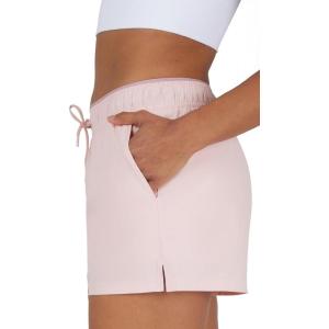 imageYogalicious Relaxed Fit Running Short 3quot Athletic 2in1 Inner Lining Lightweight Short with Drawstring and Pockets for WomenLotus