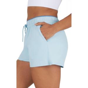 imageYogalicious Relaxed Fit Running Short 3quot Athletic 2in1 Inner Lining Lightweight Short with Drawstring and Pockets for WomenNantucket Breeze