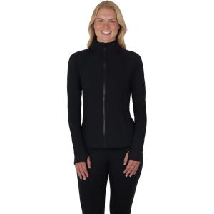 imageYogalicious Womens Ultra Soft Lightweight Full Zip Yoga Jacket with PocketsClassic Black