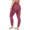 imageYogalicious High Waist Squat Proof Soft Printed Leggings for WomenCoral Berry