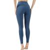 imageYogalicious High Waist Squat Proof Soft Printed Leggings for WomenOcean Indigo