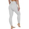 imageYogalicious High Waist Squat Proof Soft Printed Leggings for WomenWhite