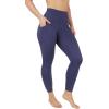 imageYogalicious High Waist Ultra Soft 78 Ankle Length Leggings with Pockets for WomenSkipper Blue WPocket