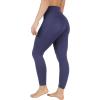 imageYogalicious High Waist Ultra Soft 78 Ankle Length Leggings with Pockets for WomenSkipper Blue WPocket