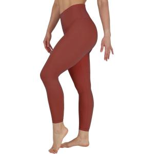 imageYogalicious High Waist Squat Proof Soft Printed Leggings for WomenCinnabar