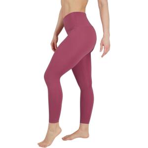 imageYogalicious High Waist Squat Proof Soft Printed Leggings for WomenCoral Berry