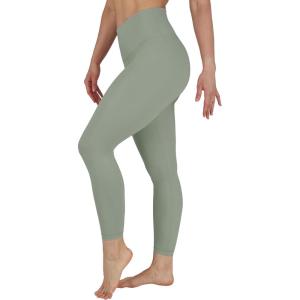 imageYogalicious High Waist Squat Proof Soft Printed Leggings for WomenDeep Lichen Green