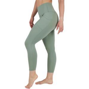 imageYogalicious High Waist Squat Proof Soft Printed Leggings for WomenLily Pad Lux