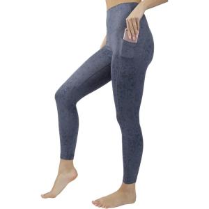 imageYogalicious High Waist Ultra Soft 78 Ankle Length Leggings with Pockets for WomenCelestial Navy Nude Tech Elastic Free W Pocket