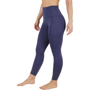 imageYogalicious High Waist Ultra Soft 78 Ankle Length Leggings with Pockets for WomenSkipper Blue WPocket