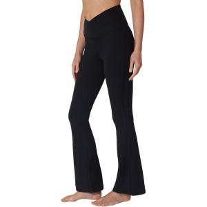 imageYogalicious Womens Crossover High Waisted Flare Legging Squat Proof Yoga Pant  29quot ampamp 315quot InseamBlack Flare
