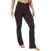 imageYogalicious Womens Crossover High Waisted Flare Legging Squat Proof Yoga Pant  29quot ampamp 315quot InseamChocolate Mousse 315