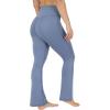 imageYogalicious Womens Crossover High Waisted Flare Legging Squat Proof Yoga Pant  29quot ampamp 315quot InseamSymphony Blue 29