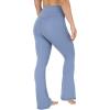 imageYogalicious Womens Crossover High Waisted Flare Legging Squat Proof Yoga Pant  29quot ampamp 315quot InseamSymphony Blue 315