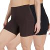 image:imageYogalicious Womens 5 7 High Waisted Biker Shorts Squat Proof Workout Yoga Short 2 PackChocolatetorte WPocket  Black No Pocket 5