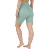 image:imageYogalicious Womens 5 7 High Waisted Biker Shorts Squat Proof Workout Yoga Short 2 PackGreenmilieuBlack 7