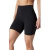 image:imageYogalicious Womens 5 7 High Waisted Biker Shorts Squat Proof Workout Yoga Short 2 PackHtr Grey WPocket  Black No Pocket 7