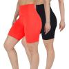 image:imageYogalicious Womens 5 7 High Waisted Biker Shorts Squat Proof Workout Yoga Short 2 PackFierycoralBlack 7