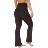 image:imageYogalicious Womens Flare Legging Crossover High Waisted Squat Proof Bootcut Yoga Pant 29315Chocolate Mousse 29