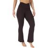 image:imageYogalicious Womens Flare Legging Crossover High Waisted Squat Proof Bootcut Yoga Pant 29315Chocolate Mousse 29