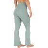image:imageYogalicious Womens Flare Legging Crossover High Waisted Squat Proof Bootcut Yoga Pant 29315Clover 29