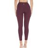 image:imageYogalicious Womens High Waisted Leggings Squat Proof Workout Running Yoga PantsMauve Wine Nude Tech