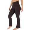image:imageYogalicious Womens Flare Legging Crossover High Waisted Squat Proof Bootcut Yoga Pant 29315Chocolate Mousse 29