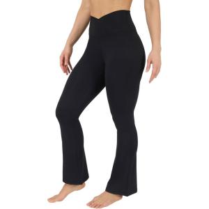 image:imageYogalicious Womens Flare Legging Crossover High Waisted Squat Proof Bootcut Yoga Pant 29315Black 315