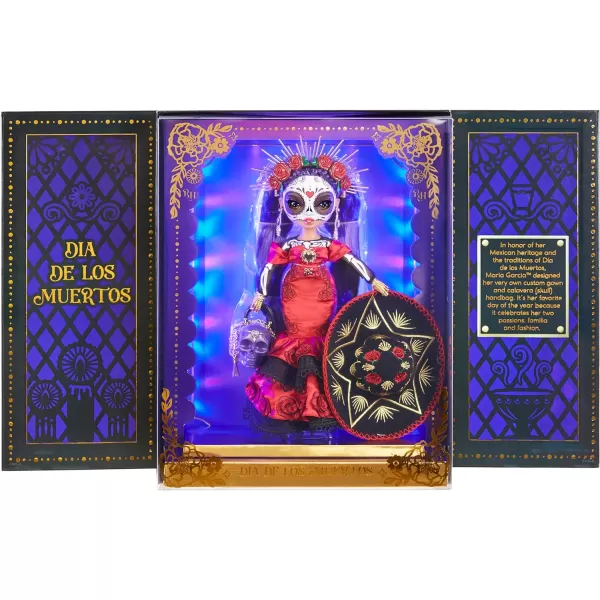 Rainbow High 2022 Celebration Edition Di­a De Los Muertos Maria Garcia Posable Fashion Collector Doll 11" Celebratory Face Painting &amp; Calavera Purse. Light Up Display &amp; Premium Accessories. Great Gift