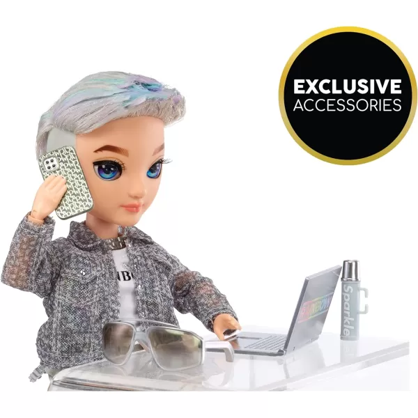 Rainbow High Aidan- Purple Boy Fashion Doll. Fashionable Outfit &amp; 10+ Colorful Play Accessories. Great Gift for Kids 4-12 Years Old and Collectors.