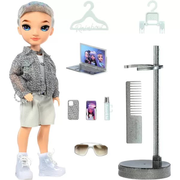 Rainbow High Aidan- Purple Boy Fashion Doll. Fashionable Outfit &amp; 10+ Colorful Play Accessories. Great Gift for Kids 4-12 Years Old and Collectors.