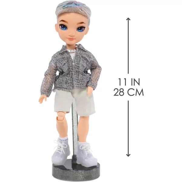 Rainbow High Aidan- Purple Boy Fashion Doll. Fashionable Outfit &amp; 10+ Colorful Play Accessories. Great Gift for Kids 4-12 Years Old and Collectors.