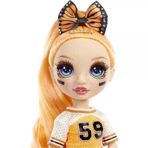 Rainbow High Cheer Poppy Rowan – Orange Cheerleader Fashion Doll with 2 Pom Poms and Doll Accessories, Great Gift for Kids 6-12 Years Old