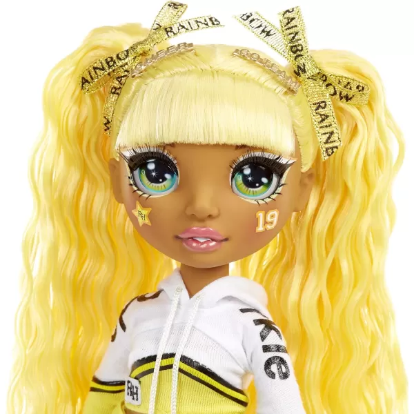Rainbow High Cheer Sunny Madison – Yellow Cheerleader Fashion Doll with Pom Poms and Doll Accessories, Great Gift for Kids 6-12 Years Old
