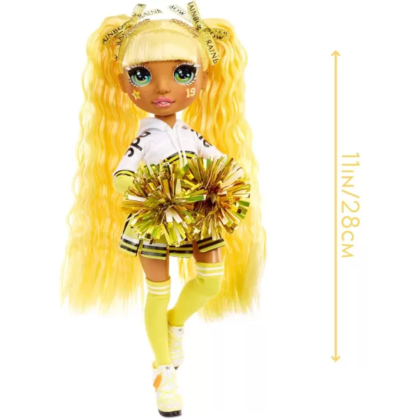 Rainbow High Cheer Sunny Madison – Yellow Cheerleader Fashion Doll with Pom Poms and Doll Accessories, Great Gift for Kids 6-12 Years Old