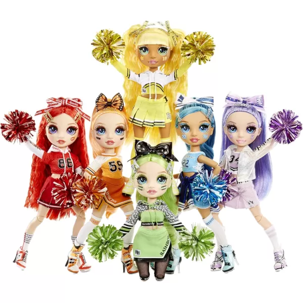 Rainbow High Cheer Violet Willow – Purple Cheerleader Fashion Doll with Pom Poms and Doll Accessories, Great Gift for Kids 6-12 Years Old